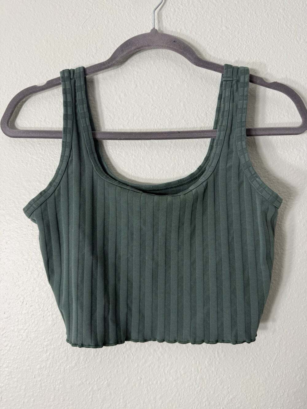 OFFLINE by Aerie Cropped Ribbed Women’s Tank - Green Women’s Large
